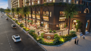 Các dãy shophouse, trung tâm thương mại mở rộng nhờ dòng khách quốc tế.