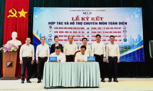 Sở Y tế TP.HCM tổ chức lễ ký kết giữa Bệnh viện Nhân dân Gia Định với Trung tâm Y tế khu vực Phú Mỹ.