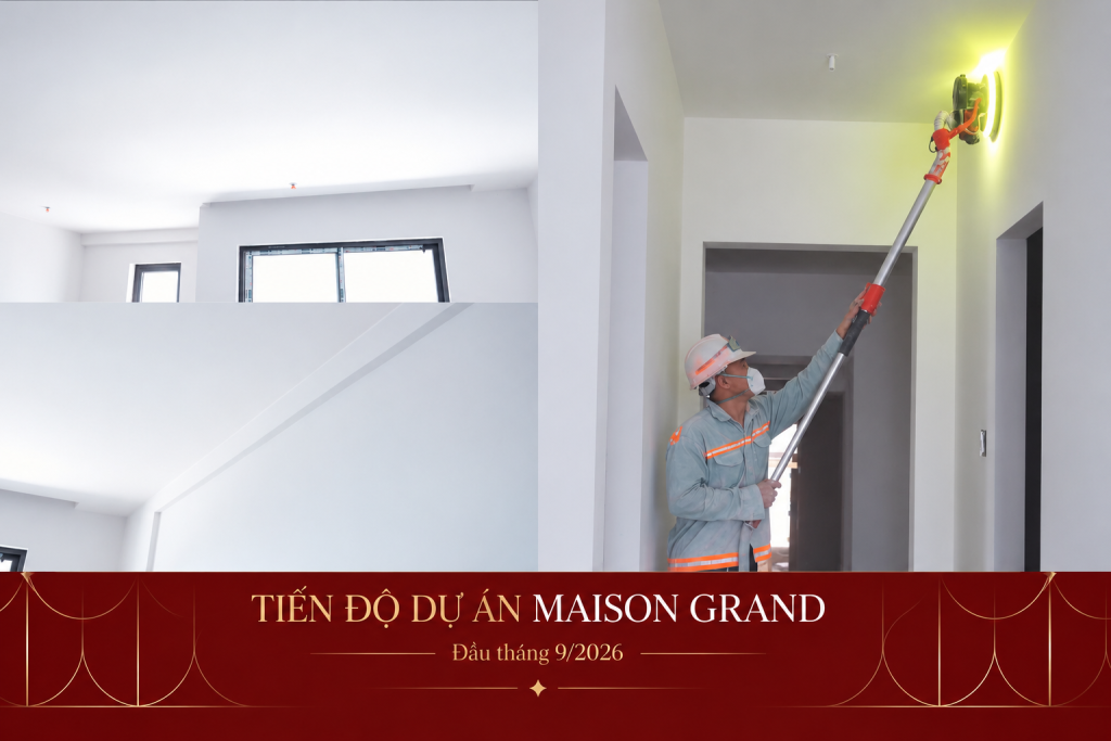 Trần thạch cao – Sơn hoàn thiện: triển khai đồng bộ toàn tháp.