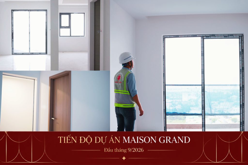 Cận cảnh các hạng mục cửa: ban công, logia, cửa phòng, cửa sổ đã hoàn thiện lắp đặt.